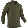 imageCOOFANDY Mens Polo Shirt Long Sleeve Moisture Wicking Sun Protection Quick Dry Golf Shirts Lightweight Collared Golf ShirtArmy Green