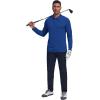 imageCOOFANDY Mens Polo Shirt Long Sleeve Moisture Wicking Sun Protection Quick Dry Golf Shirts Lightweight Collared Golf ShirtDark Blue