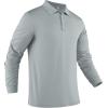 imageCOOFANDY Mens Polo Shirt Long Sleeve Moisture Wicking Sun Protection Quick Dry Golf Shirts Lightweight Collared Golf ShirtLight Grey