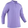 imageCOOFANDY Mens Polo Shirt Long Sleeve Moisture Wicking Sun Protection Quick Dry Golf Shirts Lightweight Collared Golf ShirtLilac
