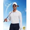 imageCOOFANDY Mens Polo Shirt Long Sleeve Moisture Wicking Sun Protection Quick Dry Golf Shirts Lightweight Collared Golf ShirtWhite