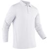 imageCOOFANDY Mens Polo Shirt Long Sleeve Moisture Wicking Sun Protection Quick Dry Golf Shirts Lightweight Collared Golf ShirtWhite