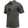 imageCOOFANDY Mens Polo Shirts Short Sleeve Quick Dry Performance Golf Polos Tactical Work Shirts with Pen PocketArmy Green