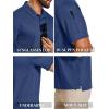 imageCOOFANDY Mens Polo Shirts Short Sleeve Quick Dry Performance Golf Polos Tactical Work Shirts with Pen PocketBlue