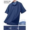 imageCOOFANDY Mens Polo Shirts Short Sleeve Quick Dry Performance Golf Polos Tactical Work Shirts with Pen PocketBlue