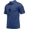 imageCOOFANDY Mens Polo Shirts Short Sleeve Quick Dry Performance Golf Polos Tactical Work Shirts with Pen PocketBlue
