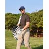 imageCOOFANDY Mens Polo Shirts Short Sleeve Quick Dry Performance Golf Polos Tactical Work Shirts with Pen PocketBrown