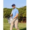 imageCOOFANDY Mens Polo Shirts Short Sleeve Quick Dry Performance Golf Polos Tactical Work Shirts with Pen PocketLight Blue