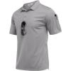 imageCOOFANDY Mens Polo Shirts Short Sleeve Quick Dry Performance Golf Polos Tactical Work Shirts with Pen PocketLight Grey