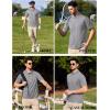 imageCOOFANDY Mens Polo Shirts Short Sleeve Quick Dry Performance Golf Polos Tactical Work Shirts with Pen PocketLight Grey