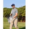imageCOOFANDY Mens Polo Shirts Short Sleeve Quick Dry Performance Golf Polos Tactical Work Shirts with Pen PocketLight Grey