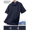 imageCOOFANDY Mens Polo Shirts Short Sleeve Quick Dry Performance Golf Polos Tactical Work Shirts with Pen PocketNavy Blue