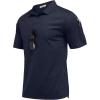 imageCOOFANDY Mens Polo Shirts Short Sleeve Quick Dry Performance Golf Polos Tactical Work Shirts with Pen PocketNavy Blue