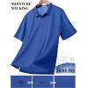 imageCOOFANDY Mens Polo Shirts Short Sleeve Quick Dry Performance Golf Polos Tactical Work Shirts with Pen PocketRoyal Blue
