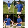 imageCOOFANDY Mens Polo Shirts Short Sleeve Quick Dry Performance Golf Polos Tactical Work Shirts with Pen PocketRoyal Blue