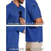 imageCOOFANDY Mens Polo Shirts Short Sleeve Quick Dry Performance Golf Polos Tactical Work Shirts with Pen PocketRoyal Blue
