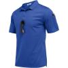 imageCOOFANDY Mens Polo Shirts Short Sleeve Quick Dry Performance Golf Polos Tactical Work Shirts with Pen PocketRoyal Blue