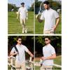 imageCOOFANDY Mens Polo Shirts Short Sleeve Quick Dry Performance Golf Polos Tactical Work Shirts with Pen PocketWhite