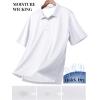 imageCOOFANDY Mens Polo Shirts Short Sleeve Quick Dry Performance Golf Polos Tactical Work Shirts with Pen PocketWhite