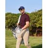 imageCOOFANDY Mens Polo Shirts Short Sleeve Quick Dry Performance Golf Polos Tactical Work Shirts with Pen PocketWine Red