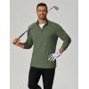 imageCOOFANDY Mens Quarter Zip Pullover Sweatshirt Mock Neck Golf Shirts Casual Long Sleeve ShirtArmy Green