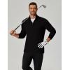 imageCOOFANDY Mens Quarter Zip Pullover Sweatshirt Mock Neck Golf Shirts Casual Long Sleeve ShirtBlack