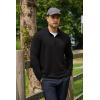imageCOOFANDY Mens Quarter Zip Pullover Sweatshirt Mock Neck Golf Shirts Casual Long Sleeve ShirtBlack