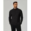 imageCOOFANDY Mens Quarter Zip Pullover Sweatshirt Mock Neck Golf Shirts Casual Long Sleeve ShirtBlack