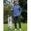 imageCOOFANDY Mens Quarter Zip Pullover Sweatshirt Mock Neck Golf Shirts Casual Long Sleeve ShirtBlue