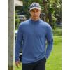 imageCOOFANDY Mens Quarter Zip Pullover Sweatshirt Mock Neck Golf Shirts Casual Long Sleeve ShirtBlue