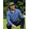 imageCOOFANDY Mens Quarter Zip Pullover Sweatshirt Mock Neck Golf Shirts Casual Long Sleeve ShirtBlue