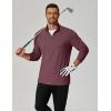 imageCOOFANDY Mens Quarter Zip Pullover Sweatshirt Mock Neck Golf Shirts Casual Long Sleeve ShirtDark Red