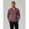 imageCOOFANDY Mens Quarter Zip Pullover Sweatshirt Mock Neck Golf Shirts Casual Long Sleeve ShirtDark Red