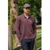 imageCOOFANDY Mens Quarter Zip Pullover Sweatshirt Mock Neck Golf Shirts Casual Long Sleeve ShirtDark Red