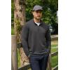 imageCOOFANDY Mens Quarter Zip Pullover Sweatshirt Mock Neck Golf Shirts Casual Long Sleeve ShirtGrey