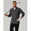 imageCOOFANDY Mens Quarter Zip Pullover Sweatshirt Mock Neck Golf Shirts Casual Long Sleeve ShirtGrey