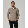 imageCOOFANDY Mens Quarter Zip Pullover Sweatshirt Mock Neck Golf Shirts Casual Long Sleeve ShirtKhaki