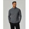 imageCOOFANDY Mens Quarter Zip Pullover Sweatshirt Mock Neck Golf Shirts Casual Long Sleeve ShirtLight Grey