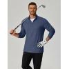 imageCOOFANDY Mens Quarter Zip Pullover Sweatshirt Mock Neck Golf Shirts Casual Long Sleeve ShirtMidnight Blue