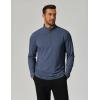 imageCOOFANDY Mens Quarter Zip Pullover Sweatshirt Mock Neck Golf Shirts Casual Long Sleeve ShirtMidnight Blue