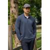 imageCOOFANDY Mens Quarter Zip Pullover Sweatshirt Mock Neck Golf Shirts Casual Long Sleeve ShirtMidnight Blue