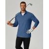 imageCOOFANDY Mens Quarter Zip Pullover Sweatshirt Mock Neck Golf Shirts Casual Long Sleeve ShirtNavy