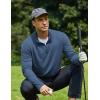imageCOOFANDY Mens Quarter Zip Pullover Sweatshirt Mock Neck Golf Shirts Casual Long Sleeve ShirtNavy
