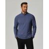 imageCOOFANDY Mens Quarter Zip Pullover Sweatshirt Mock Neck Golf Shirts Casual Long Sleeve ShirtNavy Blue