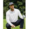 imageCOOFANDY Mens Quarter Zip Pullover Sweatshirt Mock Neck Golf Shirts Casual Long Sleeve ShirtWhite