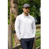 imageCOOFANDY Mens Quarter Zip Pullover Sweatshirt Mock Neck Golf Shirts Casual Long Sleeve ShirtWhite