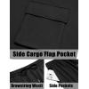 imageCOOFANDY Mens Shirt and Shorts Set 2 Piece Fashion Summer Tracksuits Cotton Oversized TShirts Cargo Shorts OutfitsAll Black
