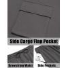 imageCOOFANDY Mens Shirt and Shorts Set 2 Piece Fashion Summer Tracksuits Cotton Oversized TShirts Cargo Shorts OutfitsDark Grey