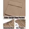 imageCOOFANDY Mens Shirt and Shorts Set 2 Piece Fashion Summer Tracksuits Cotton Oversized TShirts Cargo Shorts OutfitsKhaki