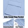 imageCOOFANDY Mens Shirt and Shorts Set 2 Piece Fashion Summer Tracksuits Cotton Oversized TShirts Cargo Shorts OutfitsLight Blue